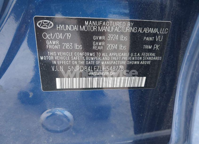 Photo 9 of 2020 Hyundai Elantra SEL (VIN 5NPD84LF7LH548778)