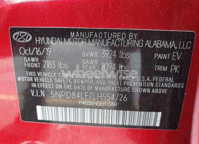 Photo 9 of 2020 Hyundai Elantra SEL (VIN 5NPD84LF7LH554726)