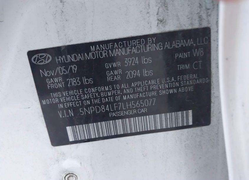 Photo 9 of 2020 Hyundai Elantra SEL (VIN 5NPD84LF7LH565077)