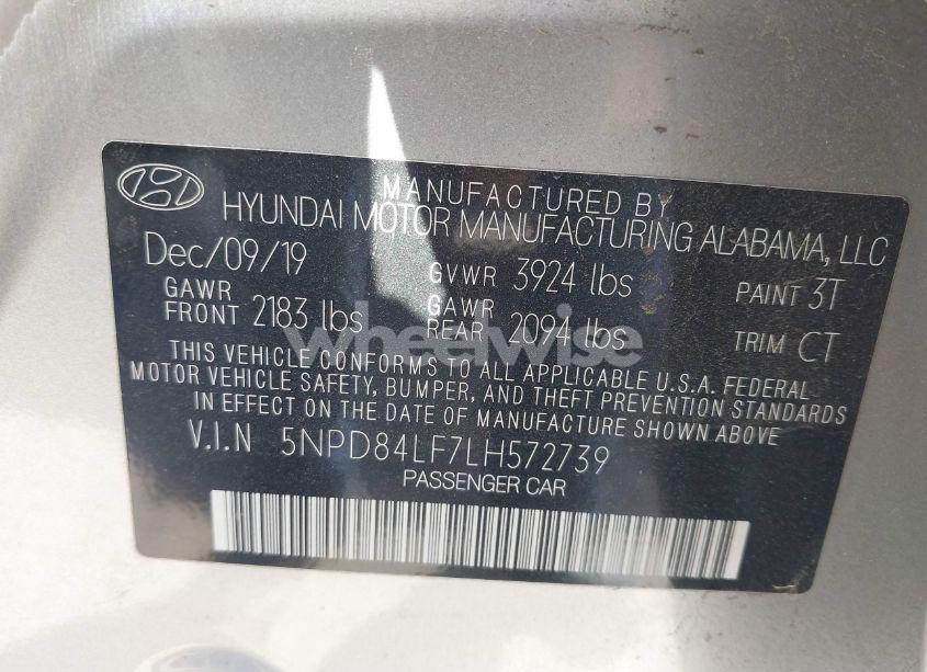 Photo 9 of 2020 Hyundai Elantra SEL (VIN 5NPD84LF7LH572739)