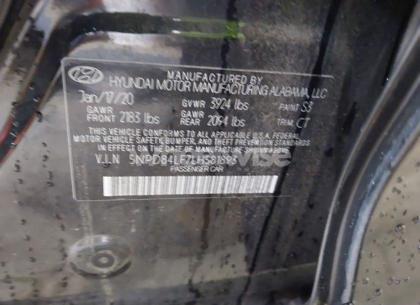 Photo 9 of 2020 Hyundai Elantra SEL (VIN 5NPD84LF7LH581893)