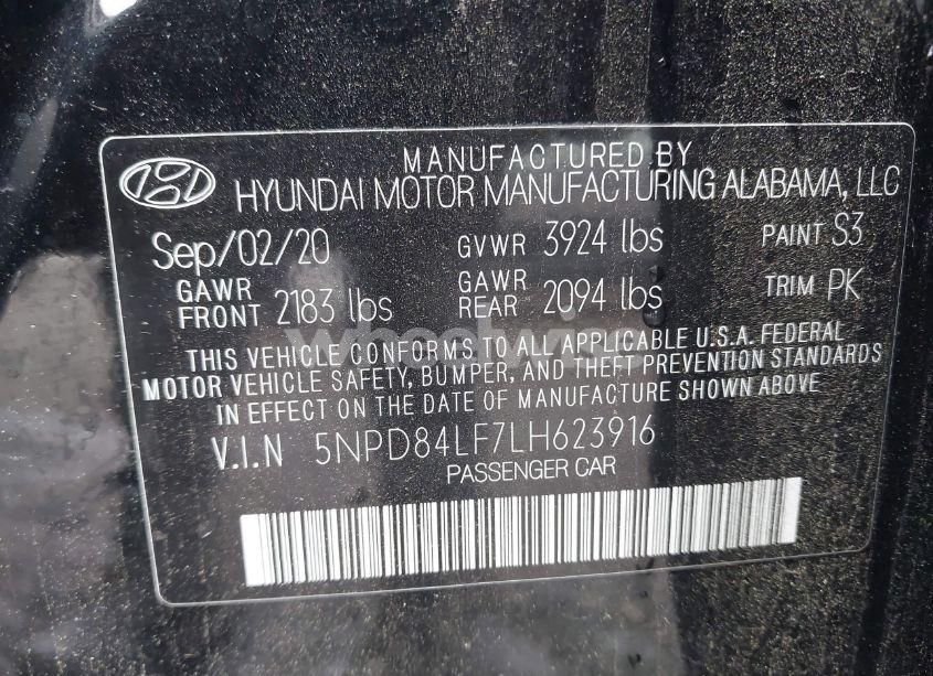 Photo 9 of 2020 Hyundai Elantra SEL (VIN 5NPD84LF7LH623916)
