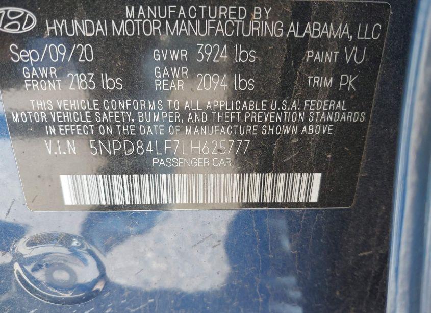Photo 9 of 2020 Hyundai Elantra SEL (VIN 5NPD84LF7LH625777)