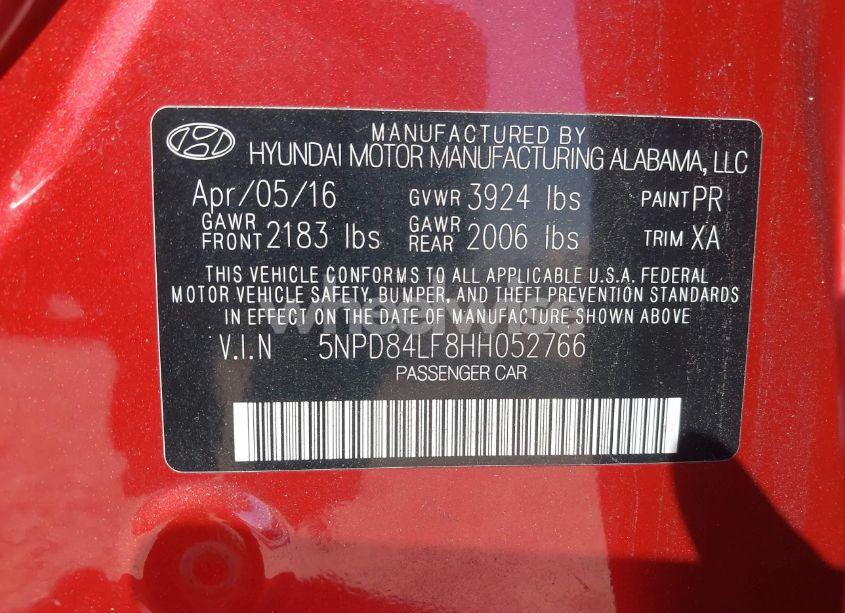 Photo 9 of 2017 Hyundai Elantra SE (VIN 5NPD84LF8HH052766)