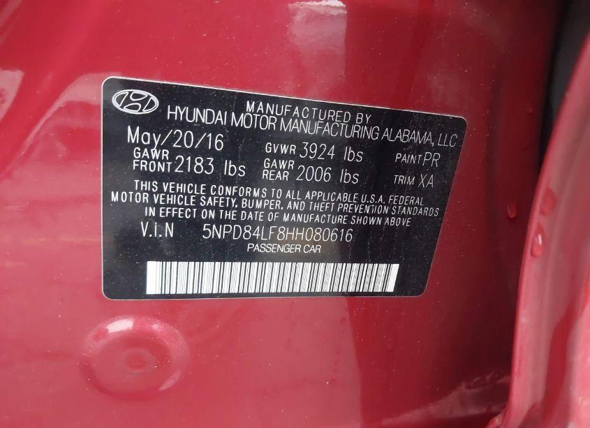 Photo 9 of 2017 Hyundai Elantra SE (VIN 5NPD84LF8HH080616)