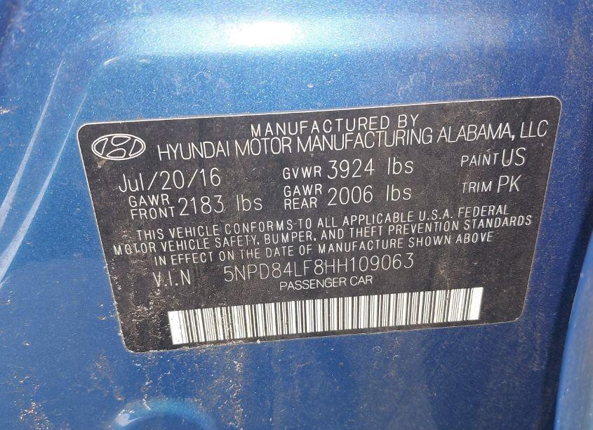 Photo 9 of 2017 Hyundai Elantra SE (VIN 5NPD84LF8HH109063)