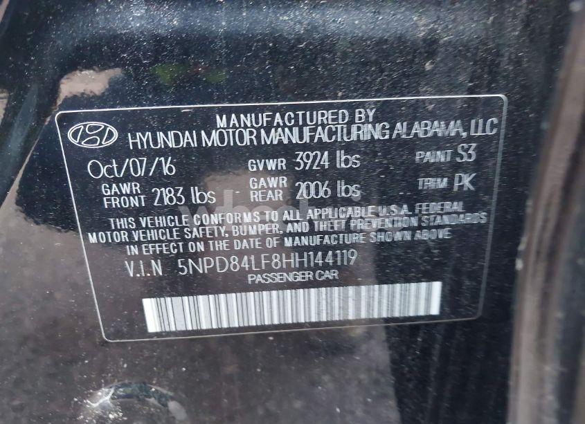 Photo 9 of 2017 Hyundai Elantra SE (VIN 5NPD84LF8HH144119)