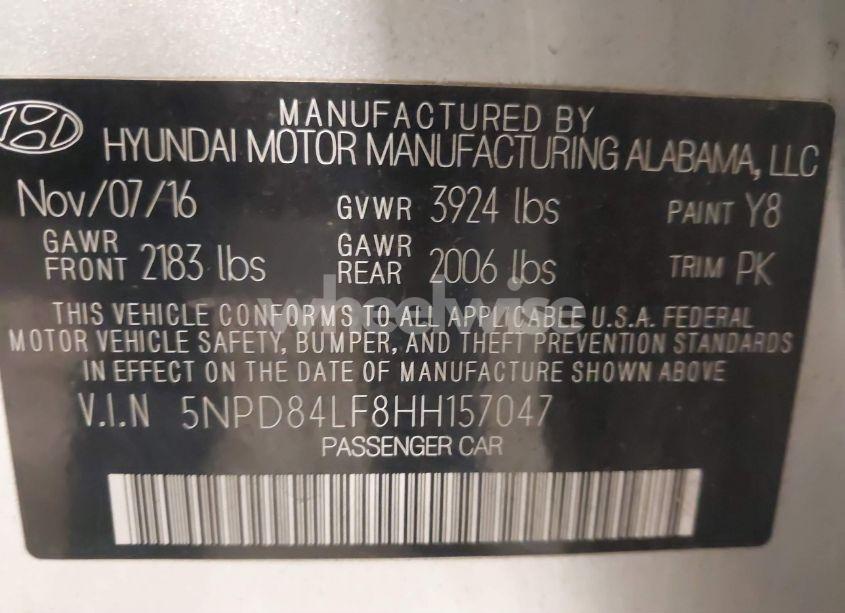 Photo 9 of 2017 Hyundai Elantra SE (VIN 5NPD84LF8HH157047)