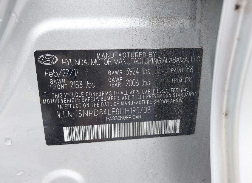 Photo 9 of 2017 Hyundai Elantra SE (VIN 5NPD84LF8HH195703)