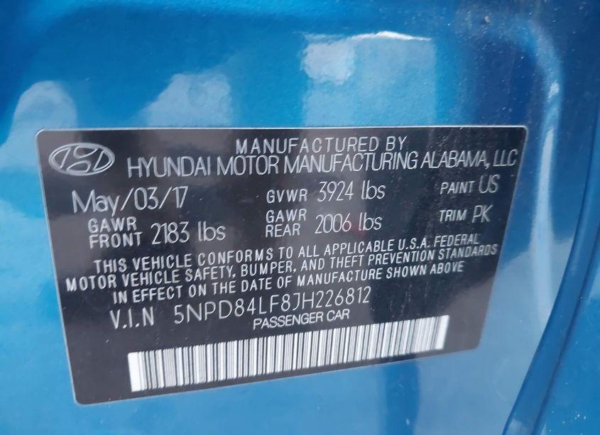 Photo 9 of 2018 Hyundai Elantra SEL (VIN 5NPD84LF8JH226812)