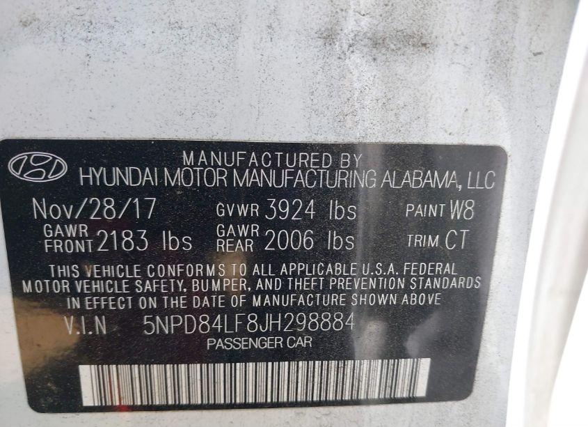 Photo 9 of 2018 Hyundai Elantra SEL (VIN 5NPD84LF8JH298884)