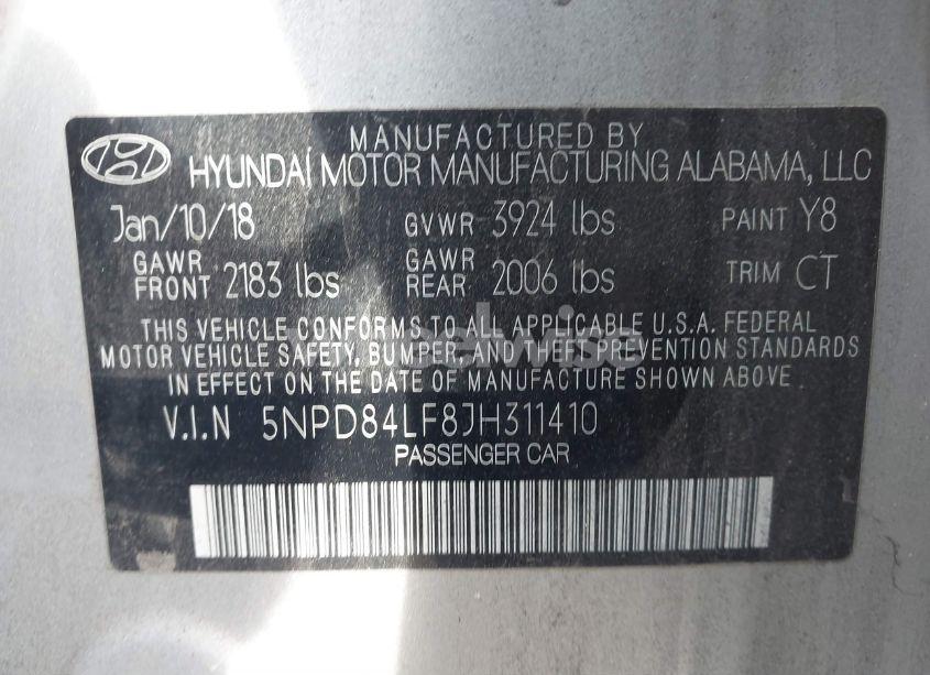 Photo 9 of 2018 Hyundai Elantra SEL (VIN 5NPD84LF8JH311410)