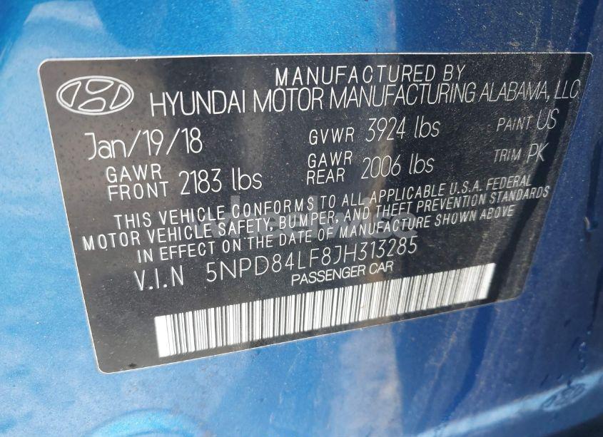 Photo 9 of 2018 Hyundai Elantra SEL (VIN 5NPD84LF8JH313285)