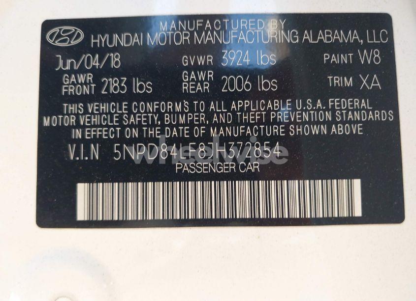 Photo 9 of 2018 Hyundai Elantra VALUE EDITION (VIN 5NPD84LF8JH372854)