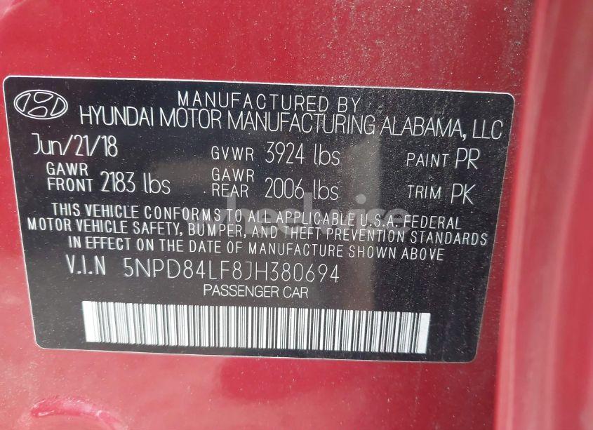 Photo 9 of 2018 Hyundai Elantra SEL (VIN 5NPD84LF8JH380694)