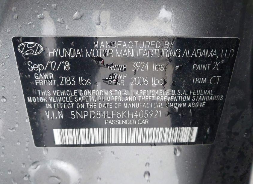 Photo 9 of 2019 Hyundai Elantra SEL (VIN 5NPD84LF8KH405921)