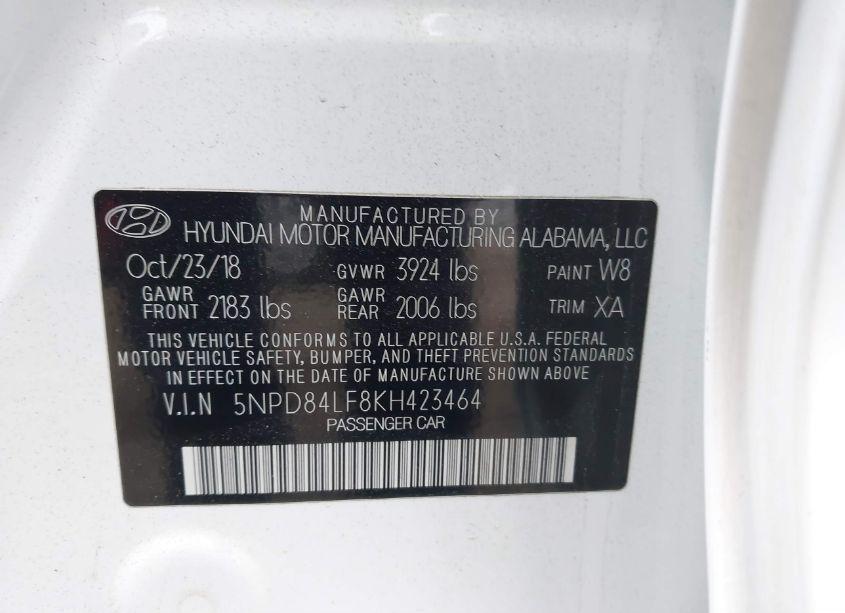 Photo 9 of 2019 Hyundai Elantra N/A (VIN 5NPD84LF8KH423464)