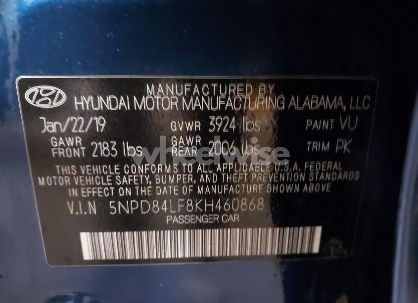 Photo 9 of 2019 Hyundai Elantra SEL (VIN 5NPD84LF8KH460868)