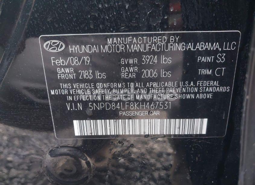 Photo 9 of 2019 Hyundai Elantra VALUE EDITION (VIN 5NPD84LF8KH467531)