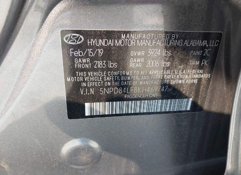 Photo 9 of 2019 Hyundai Elantra SEL (VIN 5NPD84LF8KH469747)