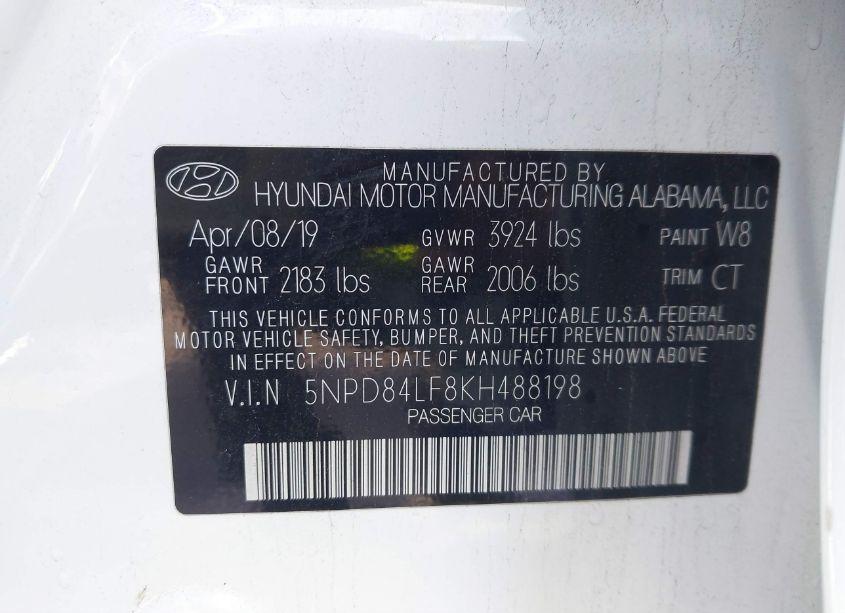 Photo 9 of 2019 Hyundai Elantra SEL (VIN 5NPD84LF8KH488198)