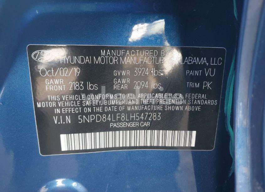 Photo 9 of 2020 Hyundai Elantra SEL (VIN 5NPD84LF8LH547283)