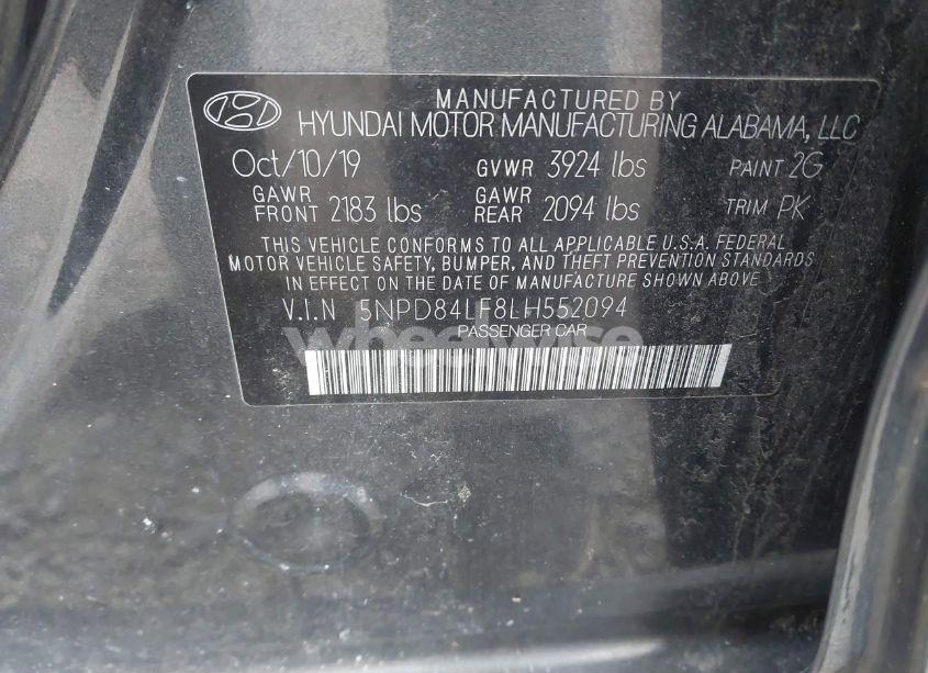 Photo 9 of 2020 Hyundai Elantra SEL (VIN 5NPD84LF8LH552094)