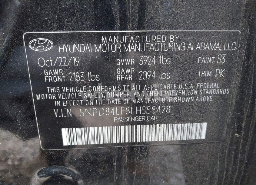 Photo 9 of 2020 Hyundai Elantra SEL (VIN 5NPD84LF8LH558428)