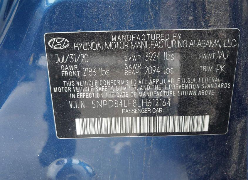 Photo 9 of 2020 Hyundai Elantra VALUE EDITION (VIN 5NPD84LF8LH612164)