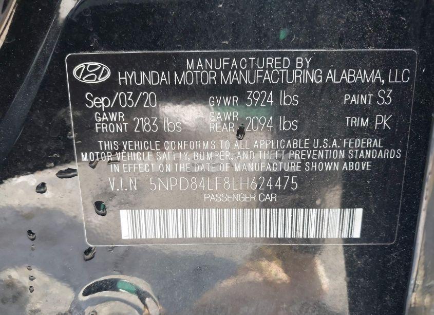 Photo 9 of 2020 Hyundai Elantra VALUE EDITION (VIN 5NPD84LF8LH624475)