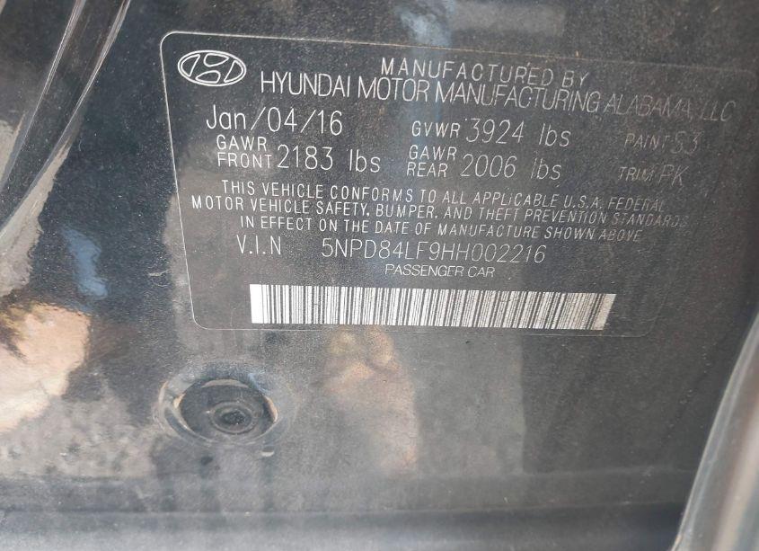 Photo 9 of 2017 Hyundai Elantra SE (VIN 5NPD84LF9HH002216)