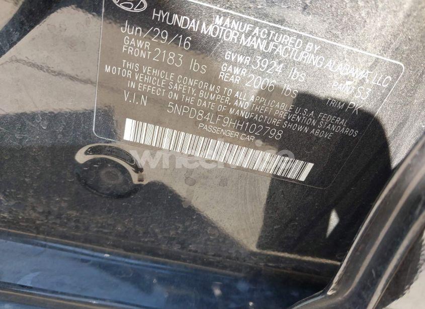 Photo 9 of 2017 Hyundai Elantra LIMITED (VIN 5NPD84LF9HH102798)