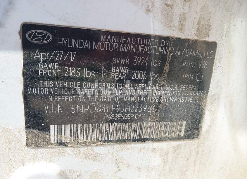 Photo 9 of 2018 Hyundai Elantra SEL (VIN 5NPD84LF9JH223966)