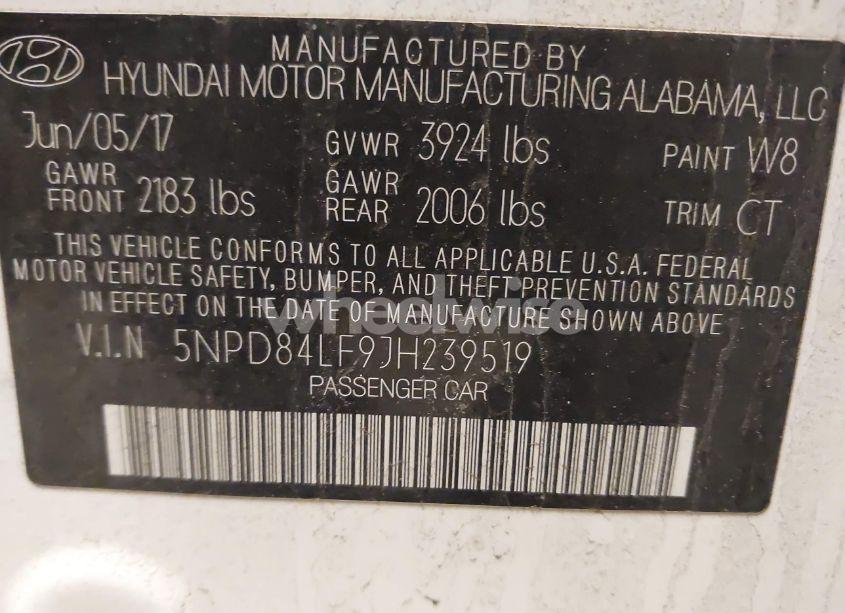 Photo 9 of 2018 Hyundai Elantra SEL (VIN 5NPD84LF9JH239519)