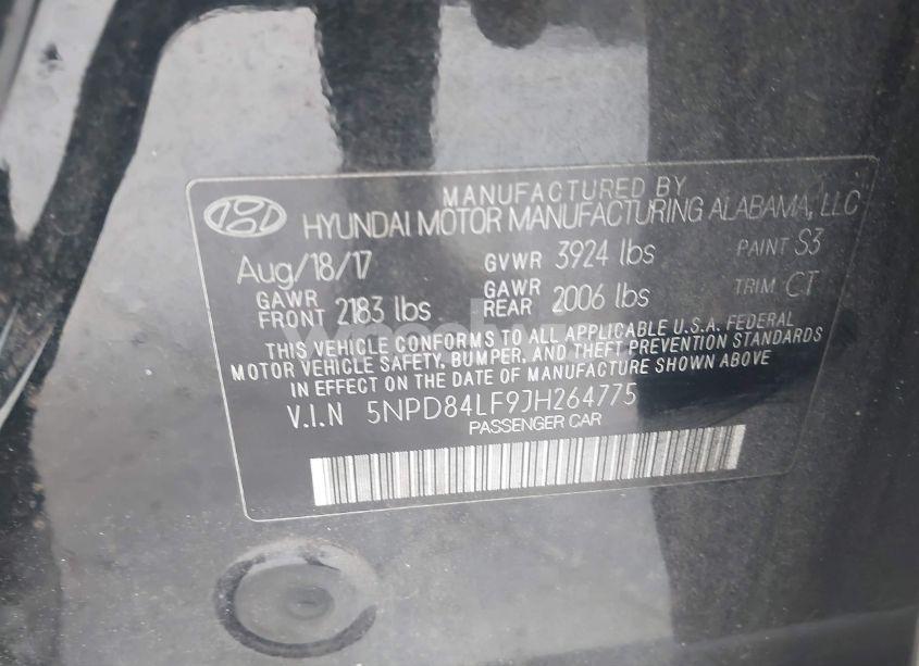 Photo 9 of 2018 Hyundai Elantra VALUE EDITION (VIN 5NPD84LF9JH264775)