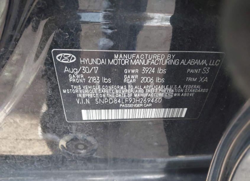 Photo 9 of 2018 Hyundai Elantra SEL (VIN 5NPD84LF9JH269460)