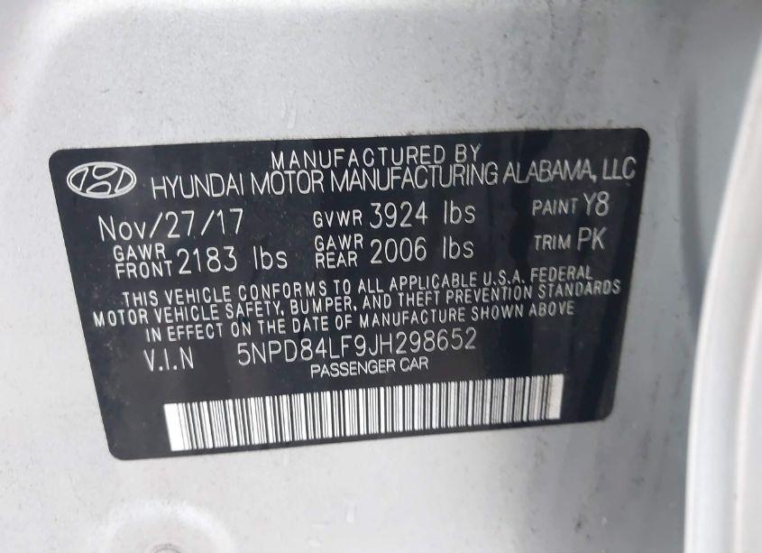 Photo 9 of 2018 Hyundai Elantra SEL (VIN 5NPD84LF9JH298652)