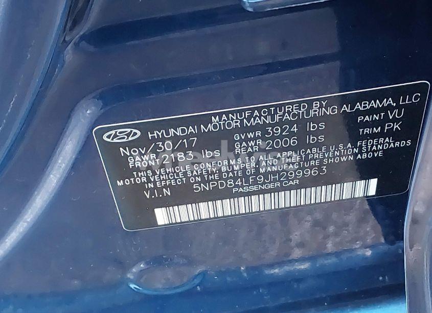 Photo 9 of 2018 Hyundai Elantra SEL (VIN 5NPD84LF9JH299963)