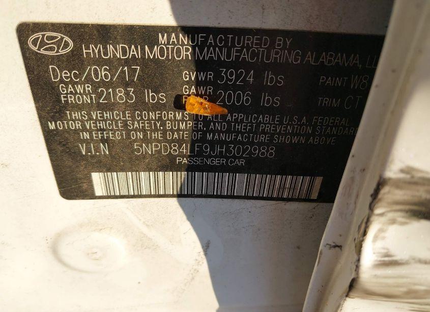 Photo 9 of 2018 Hyundai Elantra SEL (VIN 5NPD84LF9JH302988)