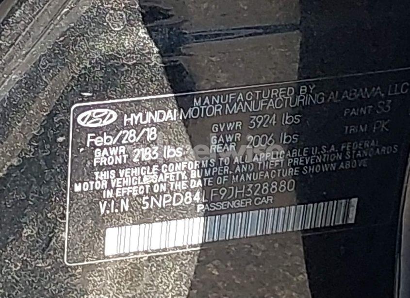 Photo 9 of 2018 Hyundai Elantra VALUE EDITION (VIN 5NPD84LF9JH328880)