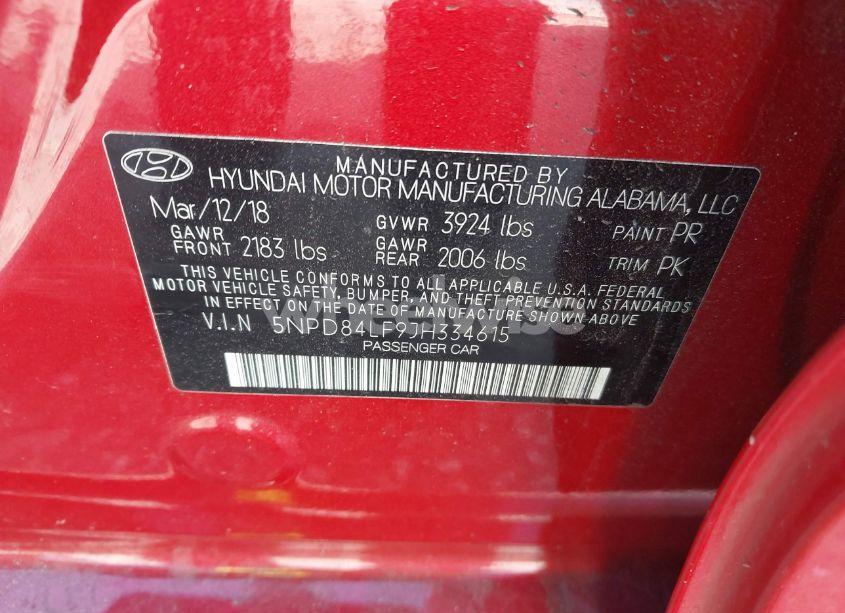 Photo 9 of 2018 Hyundai Elantra SEL (VIN 5NPD84LF9JH334615)