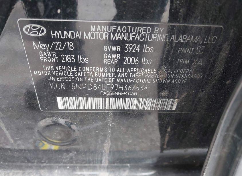 Photo 9 of 2018 Hyundai Elantra VALUE EDITION (VIN 5NPD84LF9JH367534)