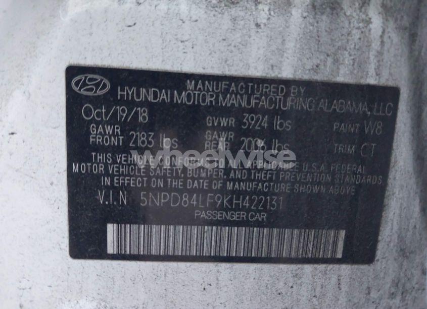 Photo 9 of 2019 Hyundai Elantra VALUE EDITION (VIN 5NPD84LF9KH422131)