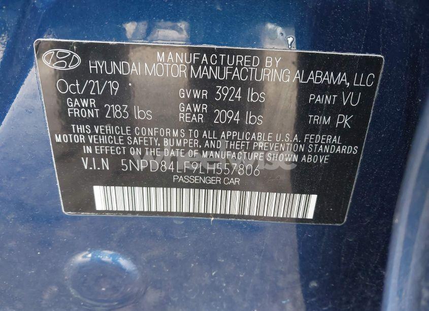 Photo 9 of 2020 Hyundai Elantra SEL (VIN 5NPD84LF9LH557806)