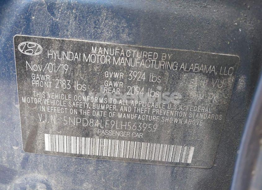 Photo 9 of 2020 Hyundai Elantra SEL (VIN 5NPD84LF9LH563959)