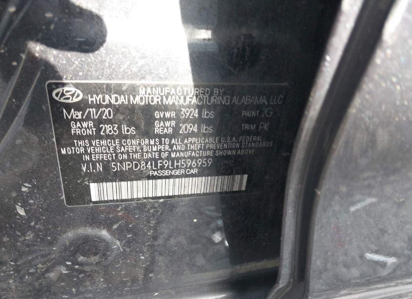 Photo 9 of 2020 Hyundai Elantra SEL (VIN 5NPD84LF9LH596959)