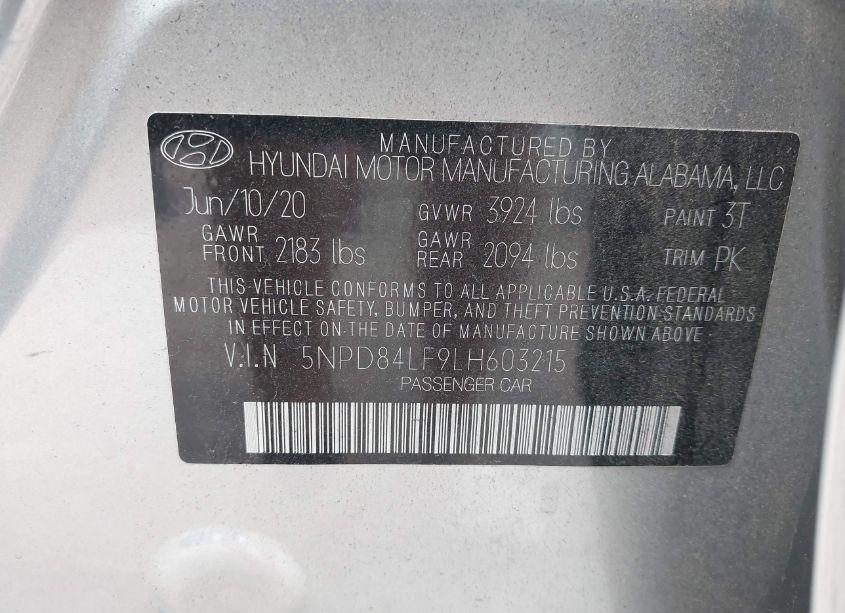 Photo 9 of 2020 Hyundai Elantra SEL (VIN 5NPD84LF9LH603215)