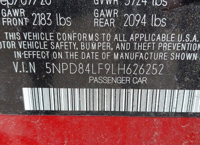 Photo 9 of 2020 Hyundai Elantra SEL (VIN 5NPD84LF9LH626252)