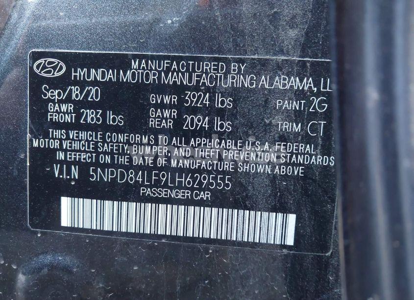 Photo 9 of 2020 Hyundai Elantra SEL (VIN 5NPD84LF9LH629555)