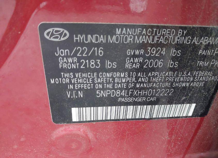 Photo 9 of 2017 Hyundai Elantra SE (VIN 5NPD84LFXHH012222)